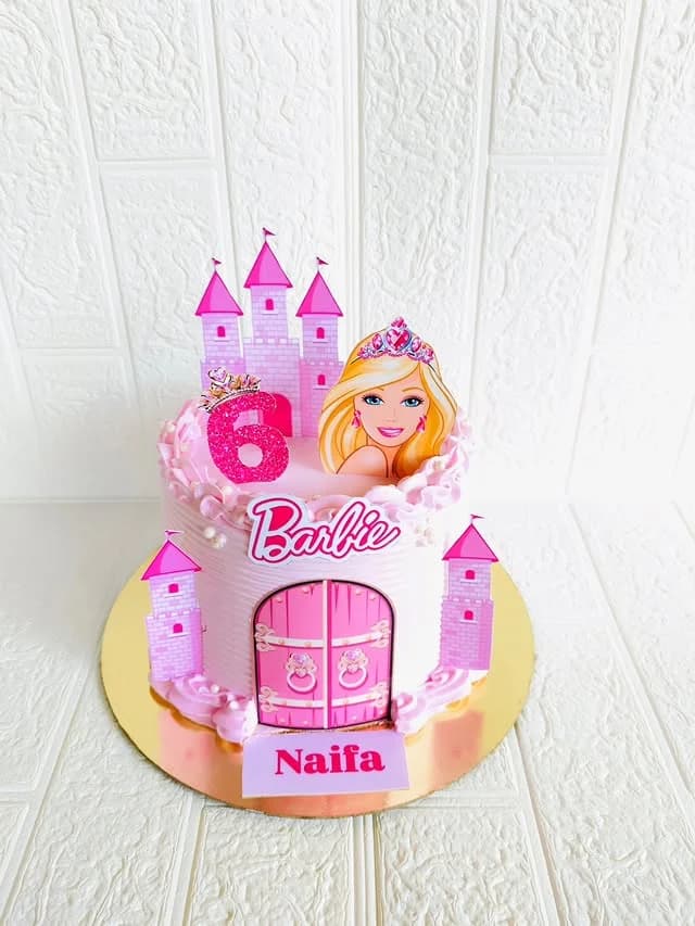 Barbie Castle Cake view 2
