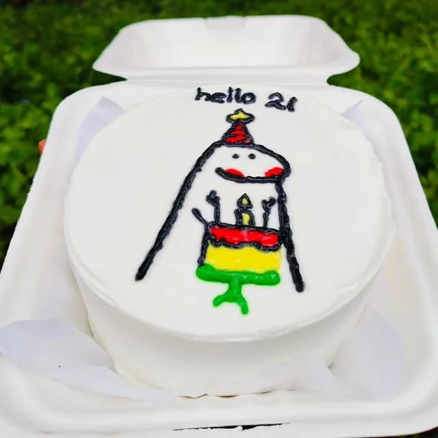 Bento Rainbow Cake view 2