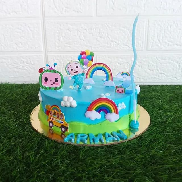 Cocomelon Birthday Cake view 3