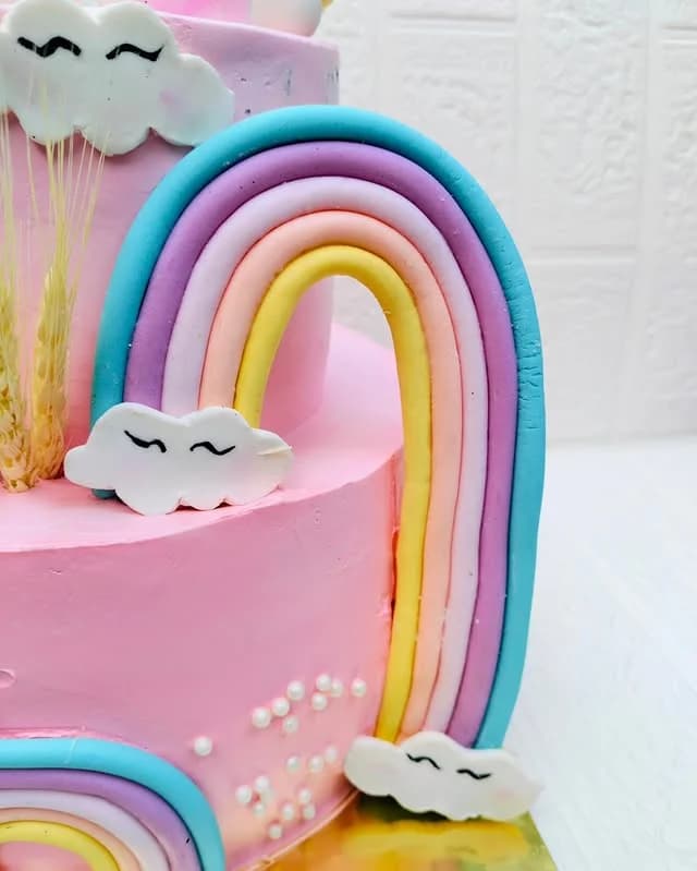 Double Layered Rainbow Cake view 2