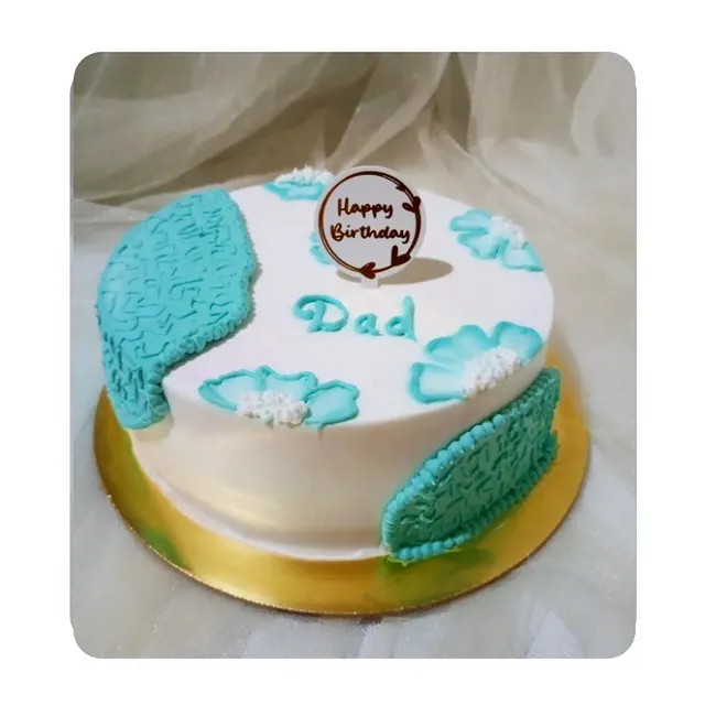 Father's Day Blue Cream Cake view 2