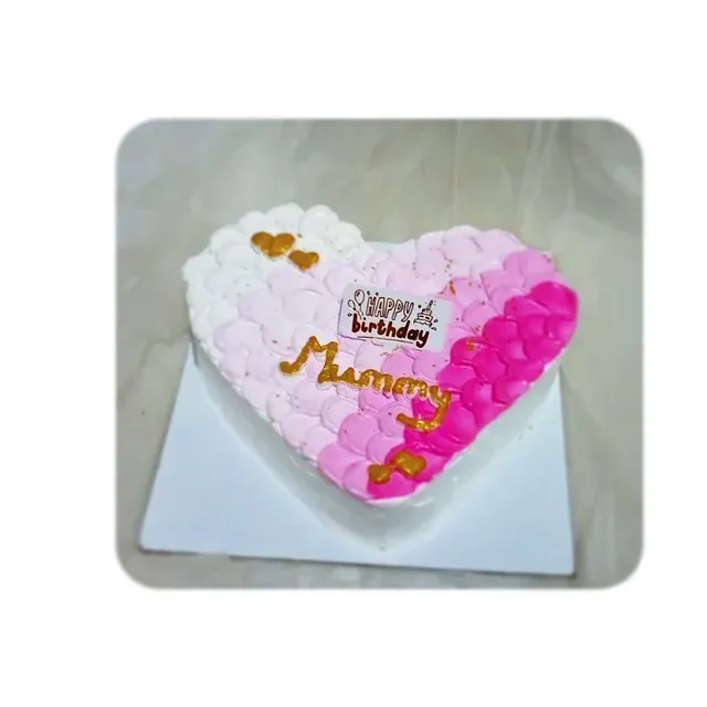 Heart Design Flower Cake view 2