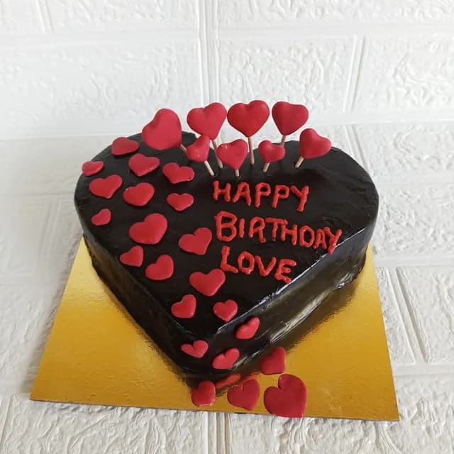 Heart Stairs Chocolate Cake view 2