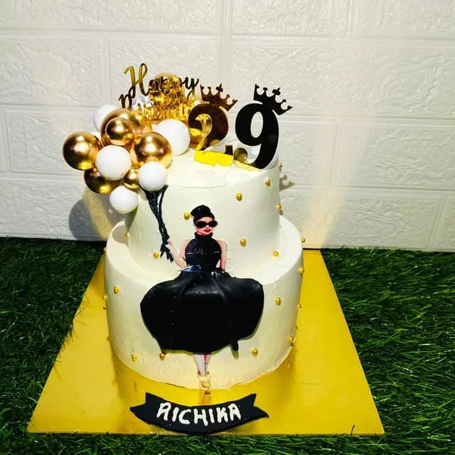 Modern Design Birthday Cake view 2