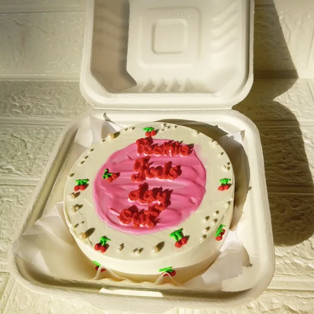 Pink Cream Cake view 2