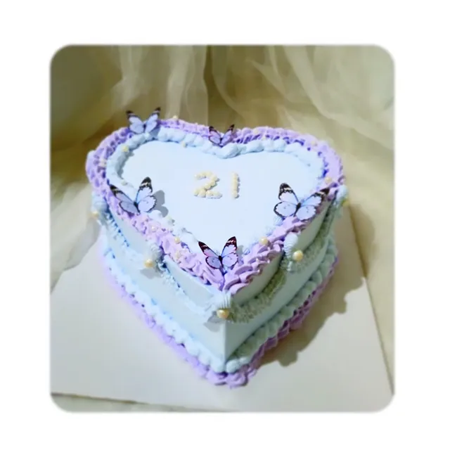 Purple Butterfly Cake view 2
