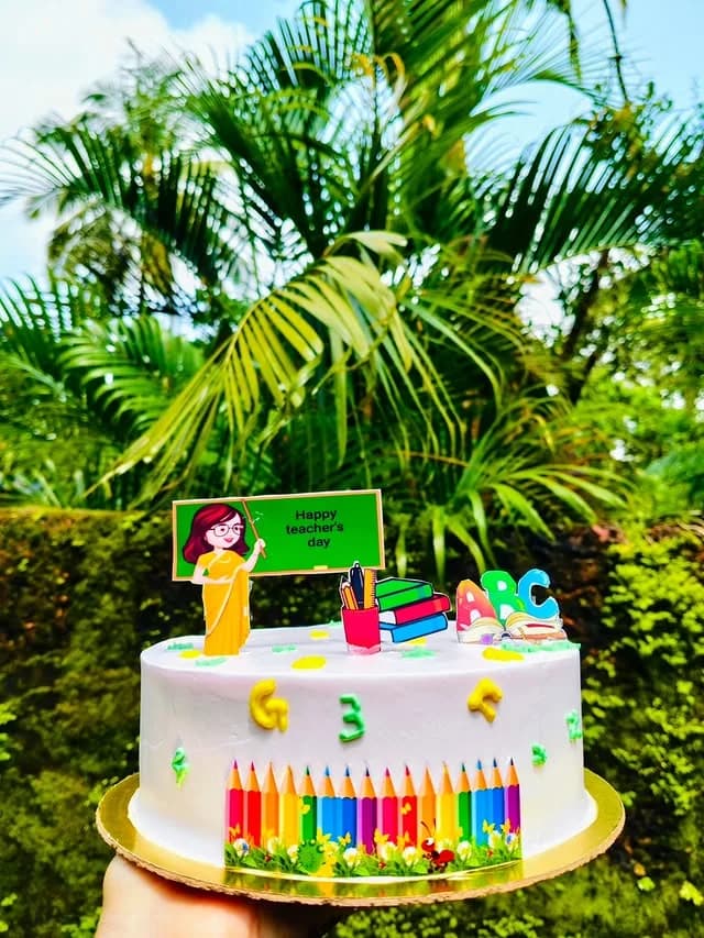 Teacher's Day Cake — custom cake by Sweet Bites Goa