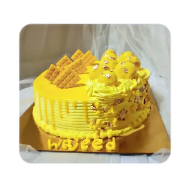 Yellow Chocolate Bar Cake view 2