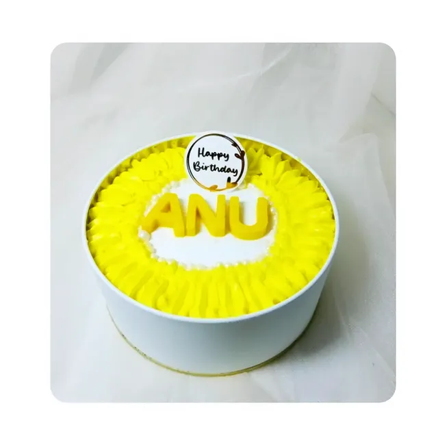 Yellow Cream Birthday Tin Cake — birthday cake in Goa by Sweet Bites