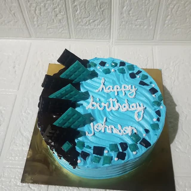 Blue Chocolate Bar Cake — custom cake in Goa by Sweet Bites
