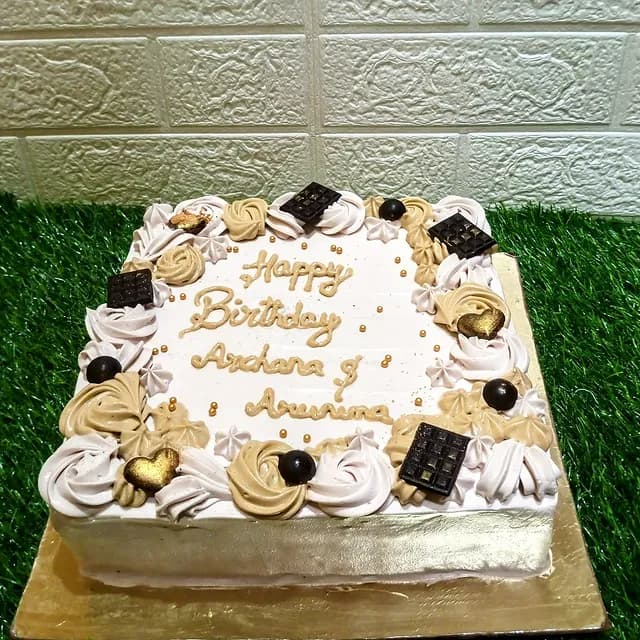 Cream Chocolate Birthday Cake — birthday cake in Goa by Sweet Bites