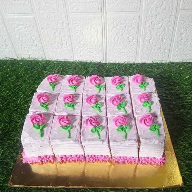 Flower Slice Cake — slice cake in Goa by Sweet Bites
