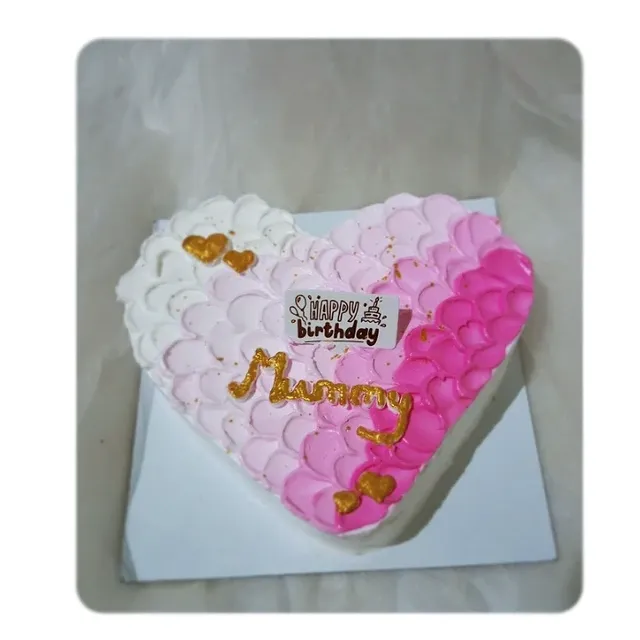 Heart Design Flower Cake — custom cake by Sweet Bites Goa