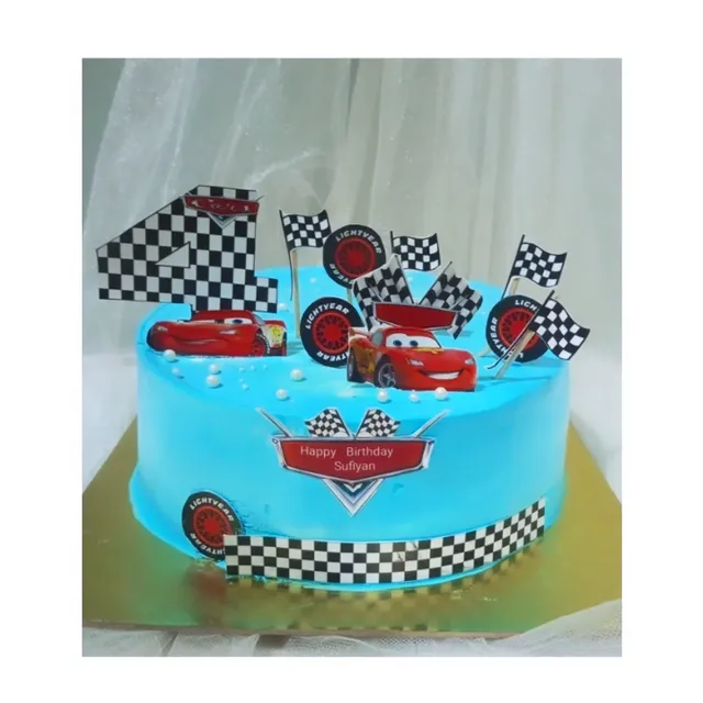 Minicar Cream Cake — custom cake by Sweet Bites Goa