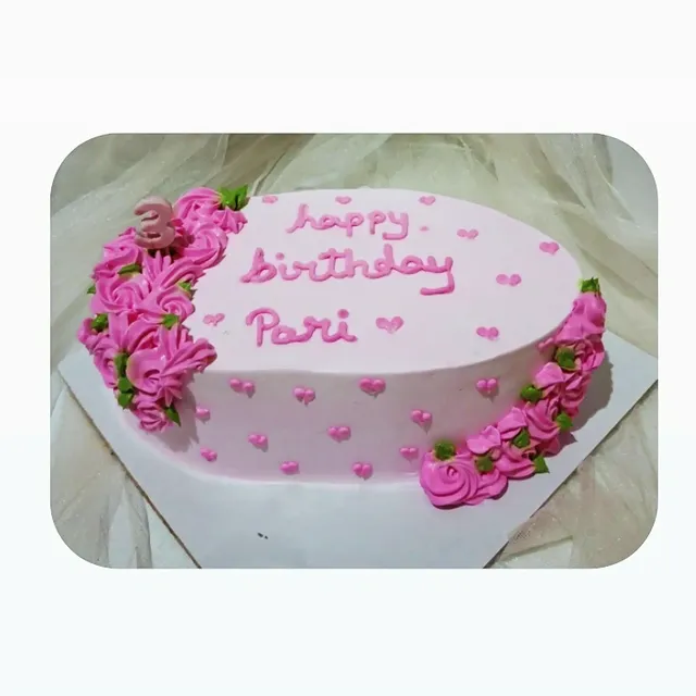 Pink Flower Special Cake — custom cake in Goa by Sweet Bites