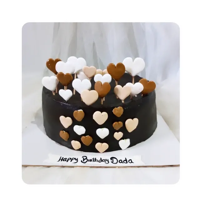White Chocolate Heart Birthday Cake — birthday cake in Goa by Sweet Bites